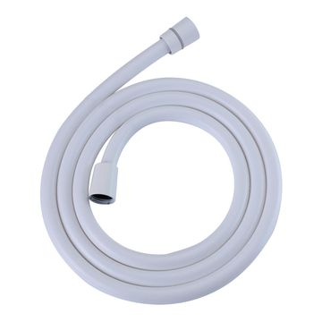 FLEXIBLE WHITE PLASTIC SHOWER HOSE 1