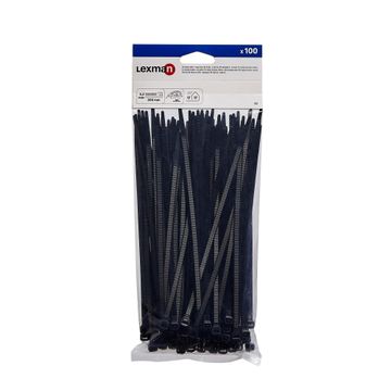 BLACK CABLE TIES 5.5X350MM 100 PIECES