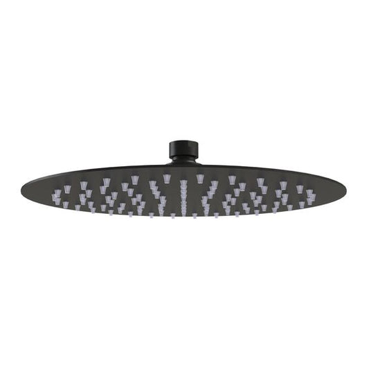 Black Steel Shower Head 25cm Diameter