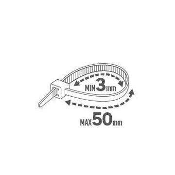 BLACK CABLE TIES 3.5X150MM 100 PIECES