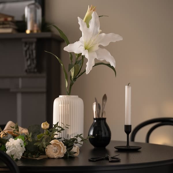 Ikea JUBLA - Unscented chandelier candle, white, 19 cm