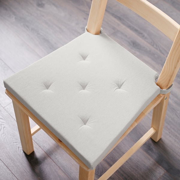 JUSTINA chair pad, natural, 42/35x40x4 cm