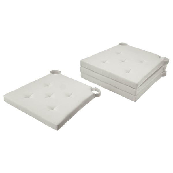 JUSTINA chair pad, natural, 42/35x40x4 cm, 4 pack