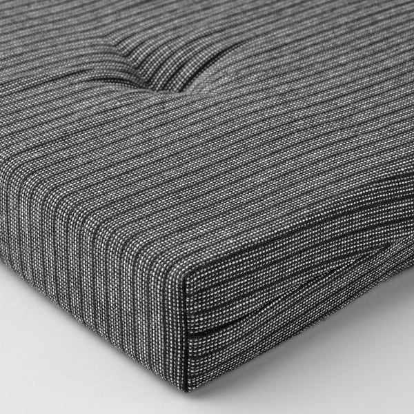 JUSTINA chair pad, black, 42/35x40x4 cm