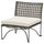 JUTHOLMEN easy chair, outdoor, dark grey/Kuddarna light grey-beige, 65x73x71 cm