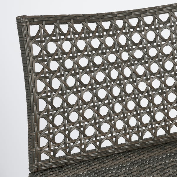 JUTHOLMEN one-seat section, outdoor, dark grey-brown, 64x71x74 cm