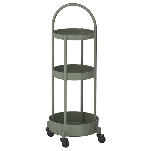 JUTTERSBO - Trolley, grey-green, 36x36 cm