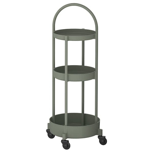 JUTTERSBO trolley, grey-green, 36x36 cm
