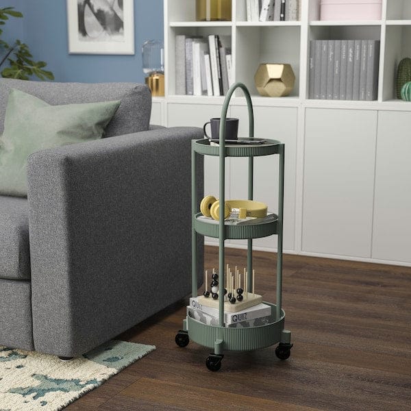 Ikea JUTTERSBO - Trolley, grey-green, 36x36 cm