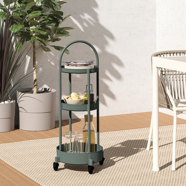 JUTTERSBO trolley, grey-green, 36x36 cm