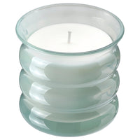 JUVELTRAST scented candle in glass, Apple light green, 50 hr
