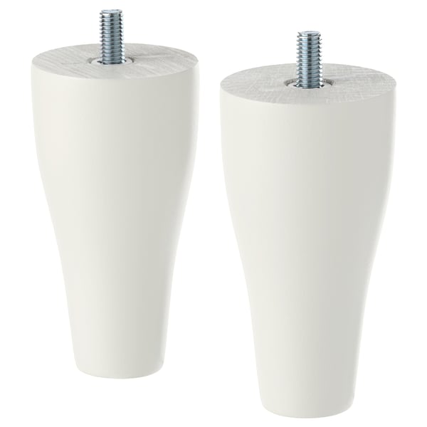 KABBARP leg, white, 10 cm, 2 pack