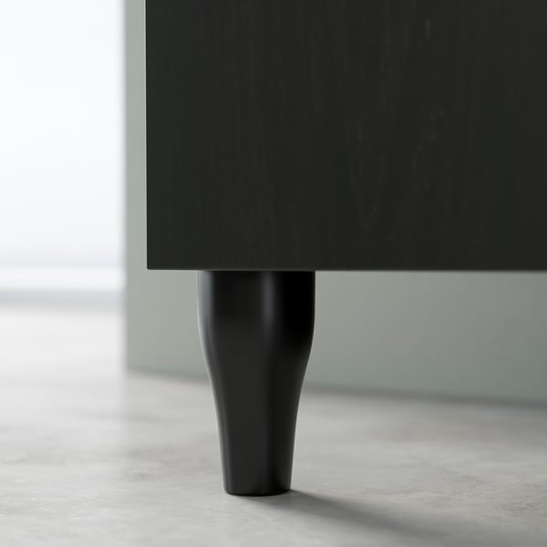 KABBARP leg, black, 10 cm, 2 pack
