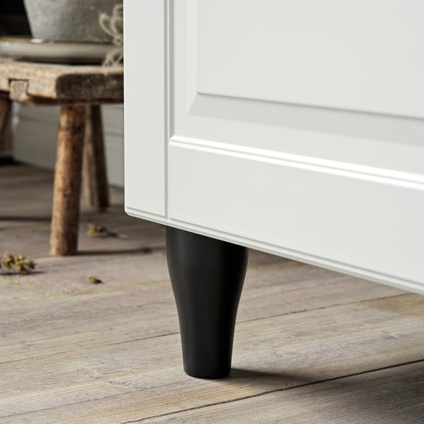 KABBARP leg, black, 10 cm, 2 pack