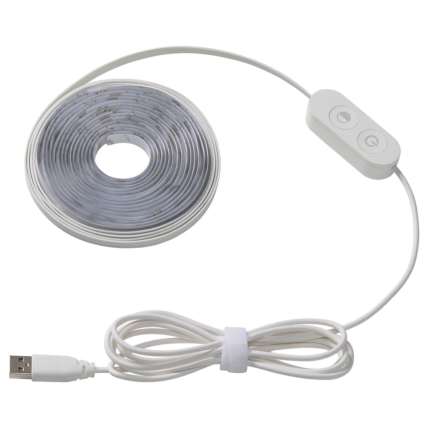 KABBLEKA LED lighting strip with USB, adjustable colour, 3 m