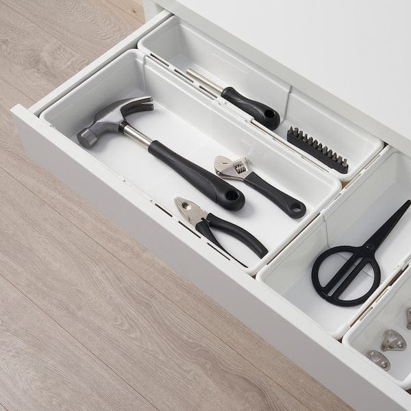 Ikea KACKLA - Extendable box, white, 25-38x19 cm