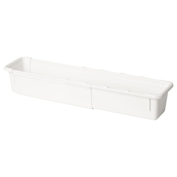 KACKLA - Extendable box, white, 18-28x13 cm