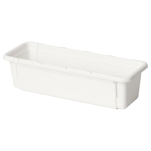 Ikea KACKLA - Extendable box, white, 18-28x13 cm