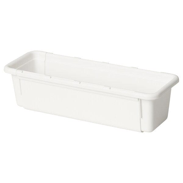 Ikea KACKLA - Extendable box, white, 25-38x9 cm