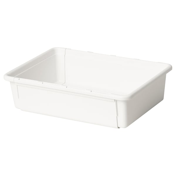 KACKLA extendable box, white, 25-38x19 cm