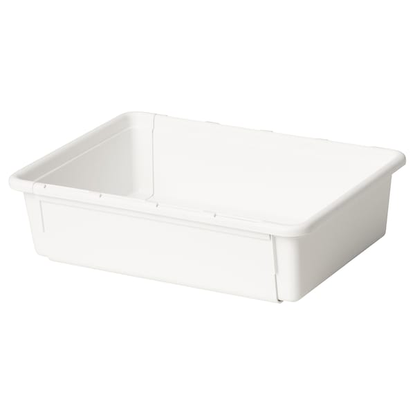 KACKLA - Extendable box, white, 25-38x19 cm