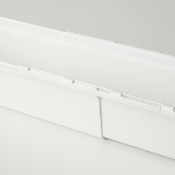 Ikea KACKLA - Extendable box, white, 25-38x9 cm