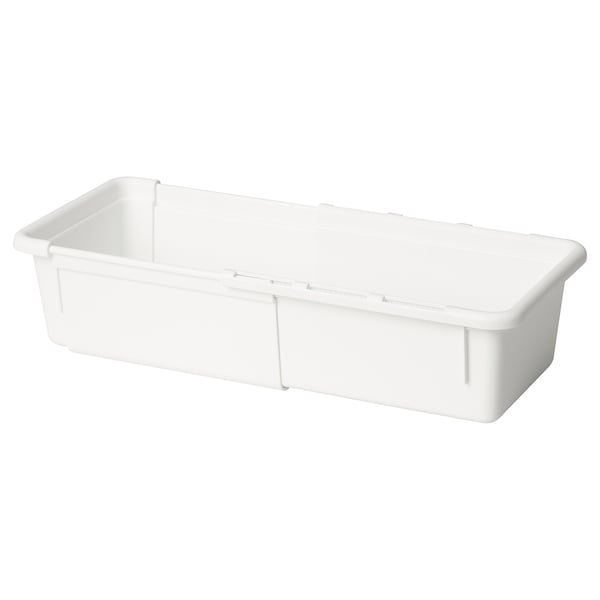 KACKLA extendable box, white, 18-28x13 cm