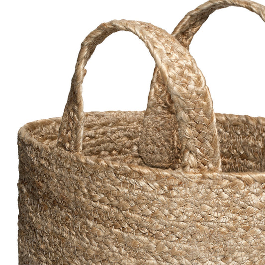 KÄLKEN hanging basket, jute, 30x28x15 cm