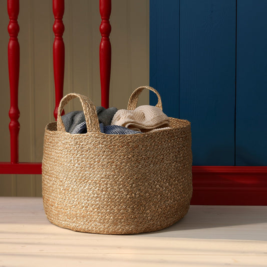KÄLKEN basket, jute, 46x30 cm