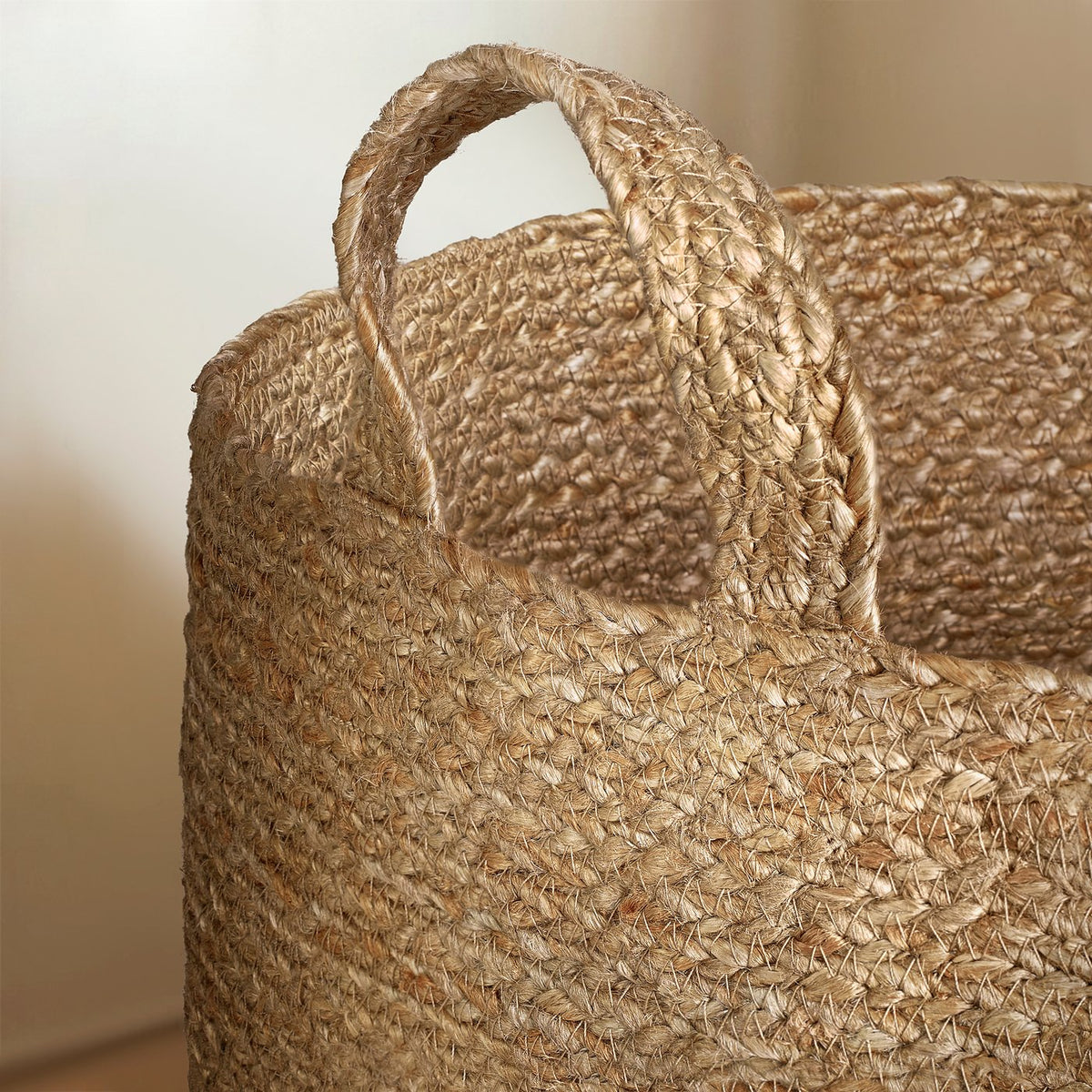KÄLKEN basket, jute, 46x30 cm