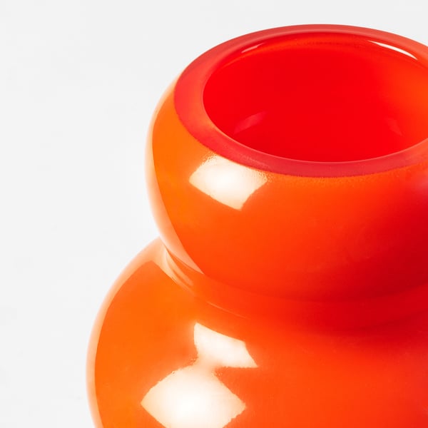 KÄLLARHALS vase, orange, 26 cm