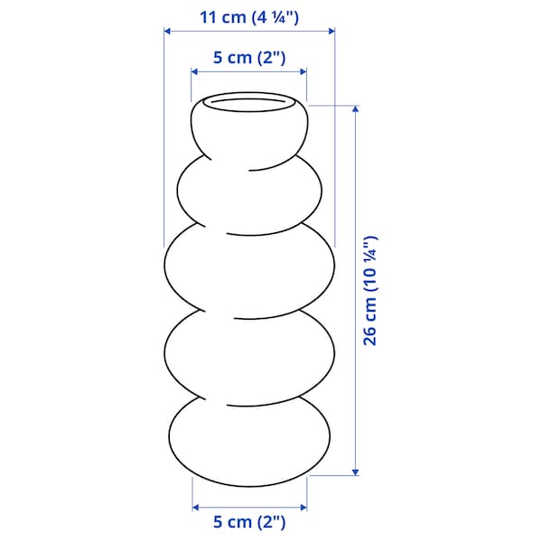 Ikea KÄLLARHALS - Vaso, arancione,26 cm