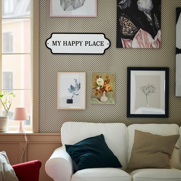 KÄNGSLEBODA - Wall decoration, my favourite place, 30x10 cm