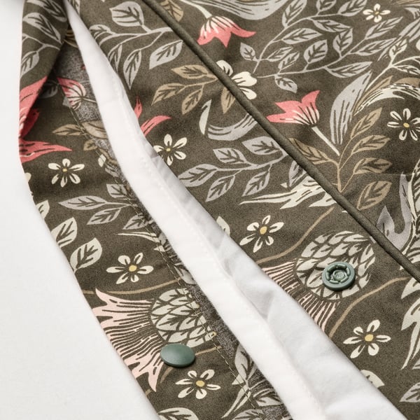 KÄRRDUNÖRT - KÄRRDUNÖRT Duvet cover and 2 pillowcases, dark green/multicolour, 240x220/50x80 cm