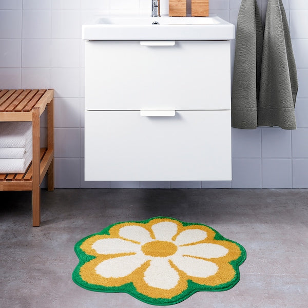 KÄRRKNIPPROT - Bath mat, floral pattern/multicolour, 65 cm