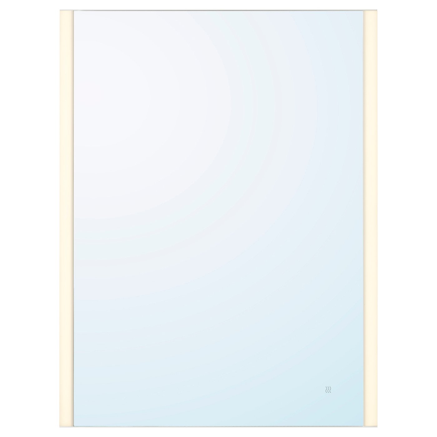 KÄRRSJÖN mirror with integrated lighting, anti-fog, 60x80 cm