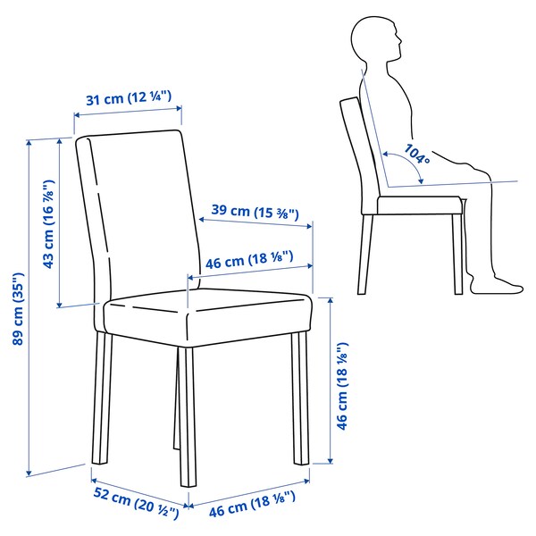 KÄTTIL Chair - white/Knisa light grey ,