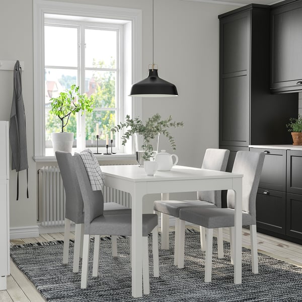 KÄTTIL chair, white/Knisa light grey, 46x89x52 cm