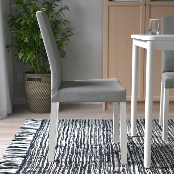KÄTTIL chair, white/Knisa light grey, 46x89x52 cm