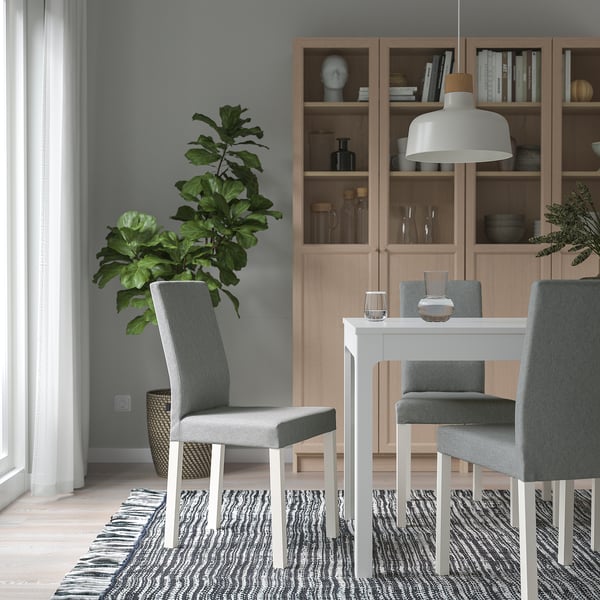 KÄTTIL chair, white/Knisa light grey, 46x89x52 cm