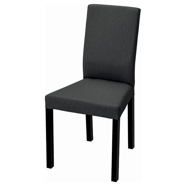 KÄTTIL chair, black/Knisa dark grey, 46x89x52 cm