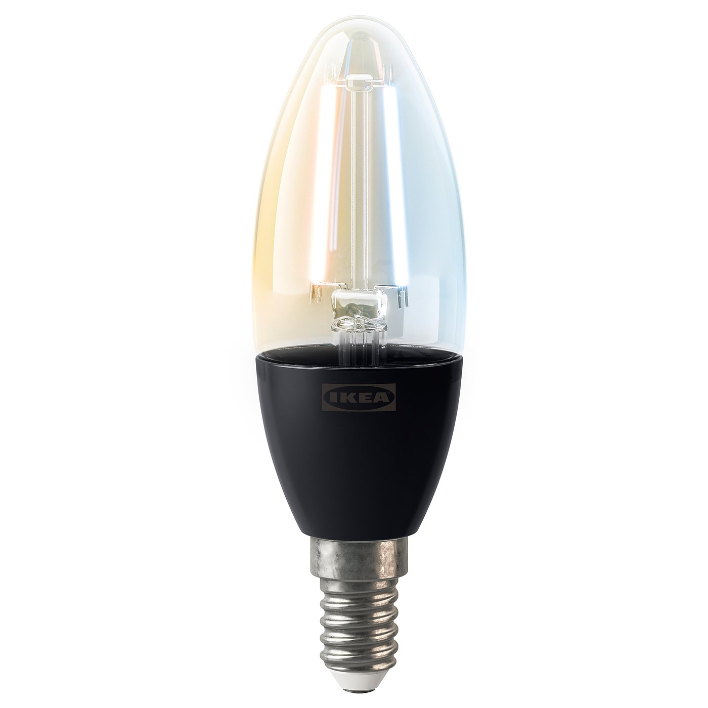 KAJPLATS LED bulb E14 470 lumen, smart white spectrum/clear glass, 38 mm