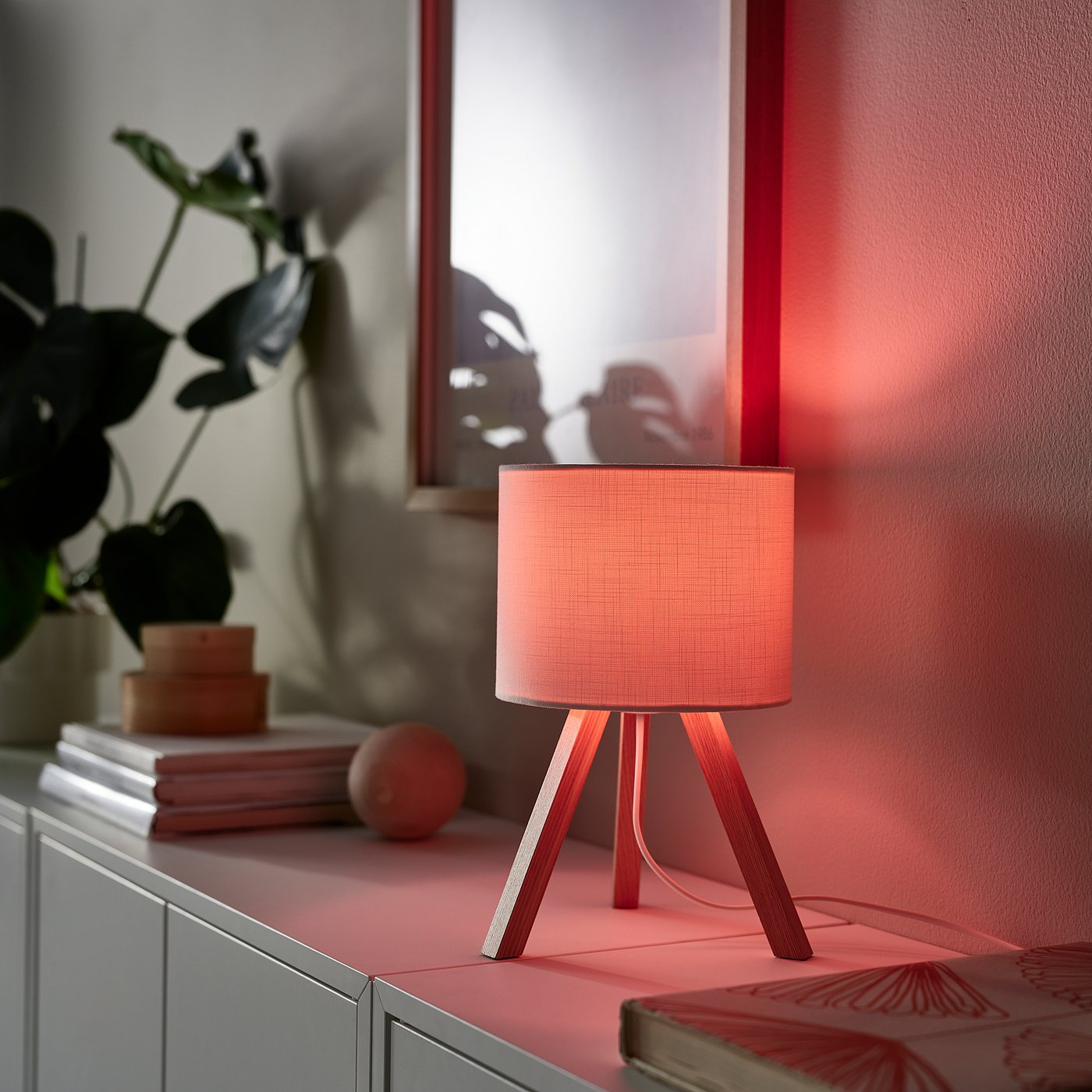 KAJPLATS LED bulb E14 806 lumen, smart colour and white spectrum/globe/opal white, 45 mm
