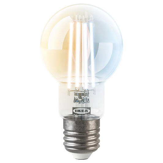 KAJPLATS LED bulb E27 470 lumen, smart white spectrum/clear/globe, 60 mm