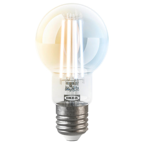 KAJPLATS LED bulb E27 470 lumen, smart white spectrum/clear/globe, 60 mm