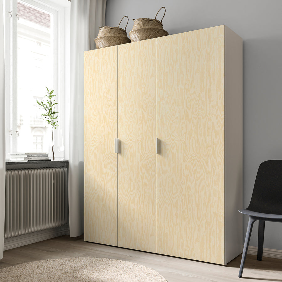 KALBÅDEN door with soft closing hinges, lively pine effect, 60x180 cm