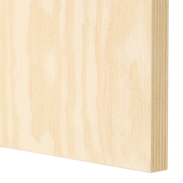 KALBÅDEN - Door with hinges, lively pine effect, 60x180 cm