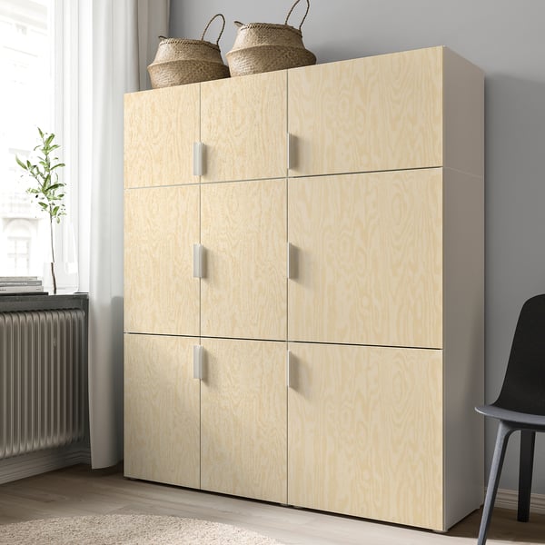 KALBÅDEN door with hinges, lively pine effect, 60x40 cm