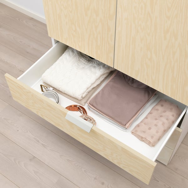 KALBÅDEN drawer, white/lively pine effect, 80x57x20 cm