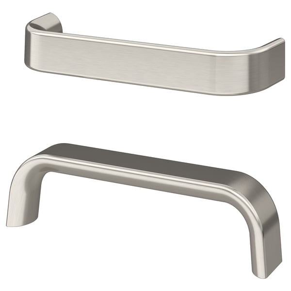 KALERUM handle, stainless steel colour, 138 mm, 2 pack